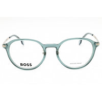 Hugo Boss Men's Eyeglasses - Blue Silver Plastic Round Full Rim | BOSS 1615/F 0B88 00 ,