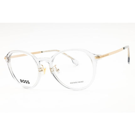 Hugo Boss Men's Eyeglasses - Grey Gold Plastic Round Full Rim | BOSS 1615/F 0FT3 00 ,