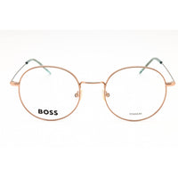Hugo Boss Men's Eyeglasses - Gold Teal Metal Round Full Rim Frame | BOSS 1665 0OGA 00 ,