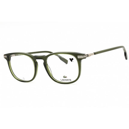 Lacoste Men's Eyeglasses - Transparent Khaki Acetate Square Full Rim Frame | L2954 275 ,