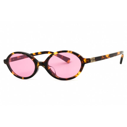 Miu Miu Women's Sunglasses - Honey Havana Acetate Oval Shape Frame | 0MU 04ZSF VAU50D ,