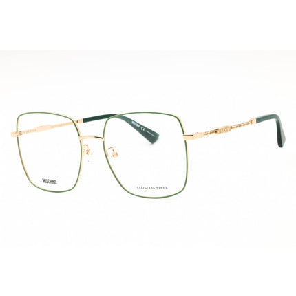 Moschino Women's Eyeglasses - Gold Green Metal Square Shape Frame | MOS615/G 0PEF 00 ,