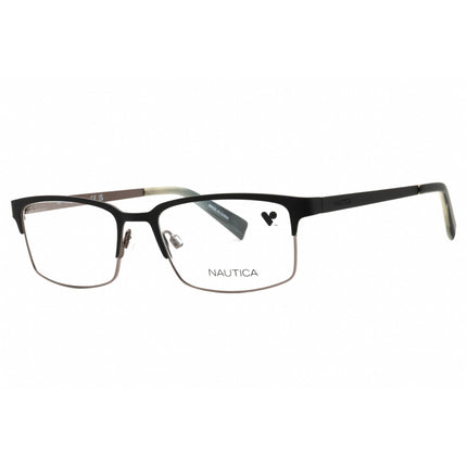 Nautica Men's Eyeglasses - Black Metal Rectangular Shape Full Rim Frame | N7270 001 ,
