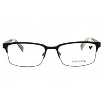 Nautica Men's Eyeglasses - Black Metal Rectangular Shape Full Rim Frame | N7270 001 ,