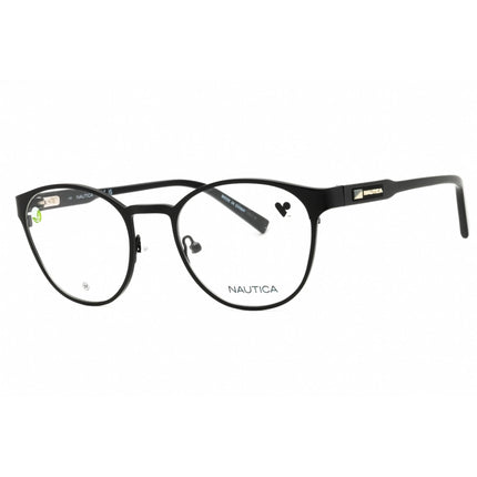 Nautica Men's Eyeglasses - Matte Black Metal Round Shape Full Rim Frame | N7345 005 ,