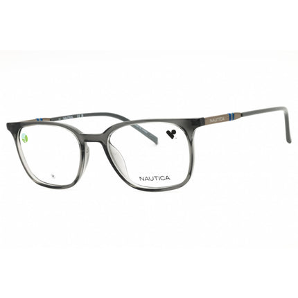 Nautica Men's Eyeglasses - Grey Crystal Injected Propionate Square Frame | N8184 015 ,