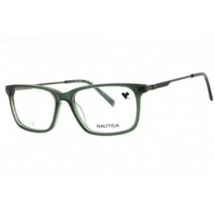 Nautica Men's Eyeglasses - Hunter Green Crystal Acetate Square Full Rim | N8185 305 ,
