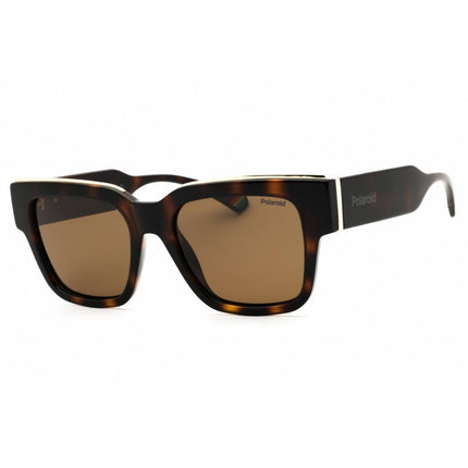 Polaroid Core Unisex Sunglasses - Havana Plastic Square Frame | PLD 6198/S/X 0086 SP ,