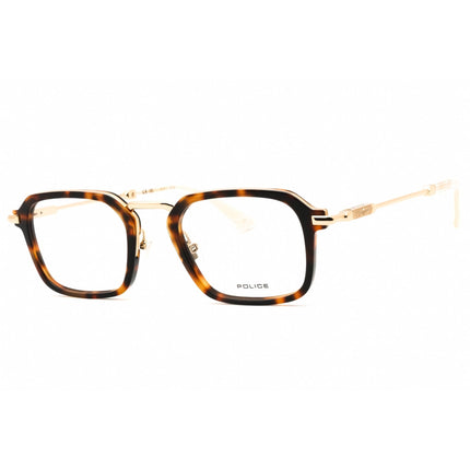 Police Men's Eyeglasses - Shiny Rose Gold Metal Square Full Rim Frame | VPLL73 300Y ,