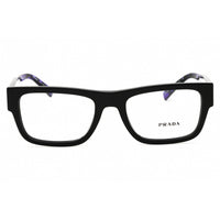 Prada Men's Eyeglasses - Black/Purple Acetate Rectangular Frame | 0PR 15YV 19S1O1 ,