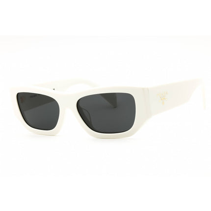 Prada Unisex Sunglasses - White Acetate Cat Eye Full Rim Frame | 0PR A01SF 17K08Z ,