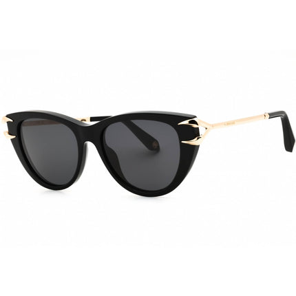 Roberto Cavalli Women's Sunglasses - Shiny Black Acetate Cat Eye Frame | SRC031 0700 ,