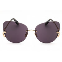 Roberto Cavalli Women's Sunglasses - Shiny Rose Gold Metal Cat Eye Frame | SRC062 0300 ,