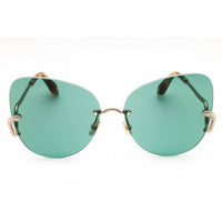 Roberto Cavalli Women's Sunglasses - Shiny Light Gold Cat Eye Frame | SRC062 594Y ,