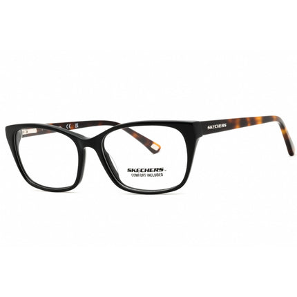 Skechers Women's Eyeglasses - Shiny Black Acetate Cat Eye Full Rim Frame | SE2210 001 ,