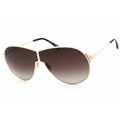 Tom Ford Unisex Sunglasses - Shiny Rose Gold Metal Oversized Shape Frame | FT1174 28K ,