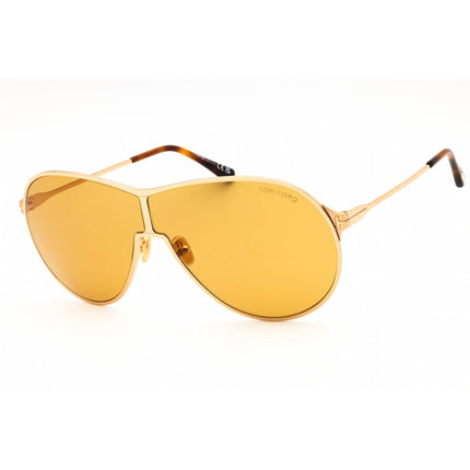 Tom Ford Unisex Sunglasses - Shiny Deep Gold Metal Oversized Shape Frame | FT1174 30E ,