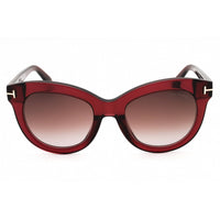 Tom Ford Women's Sunglasses - Shiny Bordeaux Acetate Cat Eye Shape Frame | FT1189 69T ,