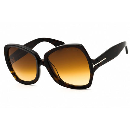 Tom Ford Women's Sunglasses - Dark Havana Acetate Butterfly Shape Frame | FT1222 52F ,