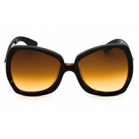 Tom Ford Women's Sunglasses - Dark Havana Acetate Butterfly Shape Frame | FT1222 52F ,
