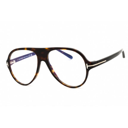 Tom Ford Men's Eyeglasses - Dark Havana Acetate Aviator Full Rim Frame | FT5012-B 052 ,