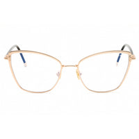 Tom Ford Women's Eyeglasses - Shiny Rose Gold Metal Cat Eye Full Rim | FT5740-B 028 ,