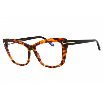 Tom Ford Women's Eyeglasses - Dark Havana Acetate Cat Eye Shape Frame | FT5826-B 052 ,
