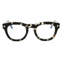 Tom Ford Men's Eyeglasses - Black/Other Acetate Round Full Rim Frame | FT5873-B 005 ,