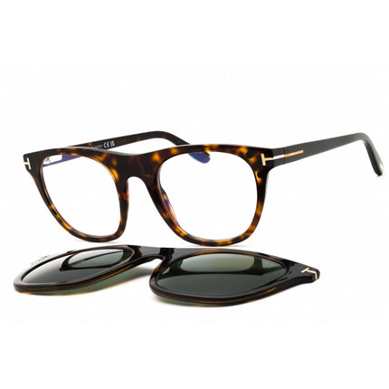 Tom Ford Men's Eyeglasses - Dark Havana Acetate Square Full Rim Frame | FT5895-B 052 ,