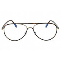 Tom Ford Women's Eyeglasses - Dark Havana Metal Aviator Full Rim Frame | FT5897-B 005 ,