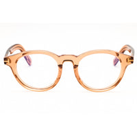 Tom Ford Men's Eyeglasses - Shiny Light Brown Acetate Round Full Rim | FT5931-D-B 045 ,