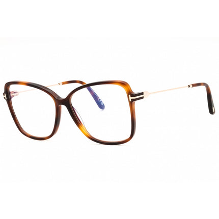 Tom Ford Women's Eyeglasses - Blonde Havana Acetate Butterfly Full Rim | FT5953-B 053 ,