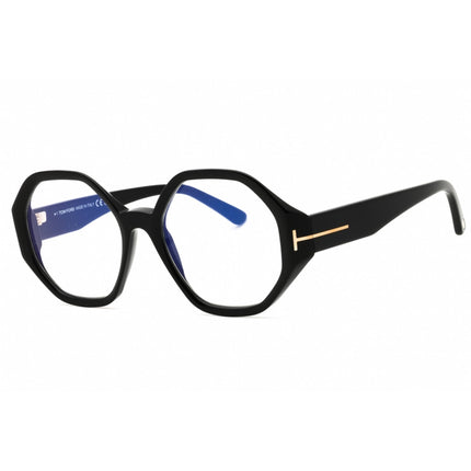 Tom Ford Women's Eyeglasses - Shiny Black Acetate Geometric Full Rim | FT5967-B 001 ,