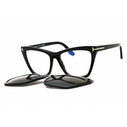Tom Ford Women's Eyeglasses - Shiny Black Acetate Cat Eye Shape Frame | FT5971-B 001 ,