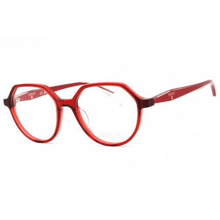 Tous Women's Eyeglasses - Shiny Transparent Red Acetate Pantos Full Rim | VTOB56 06NL ,
