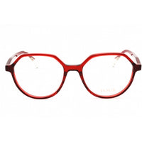 Tous Women's Eyeglasses - Shiny Transparent Red Acetate Pantos Full Rim | VTOB56 06NL ,