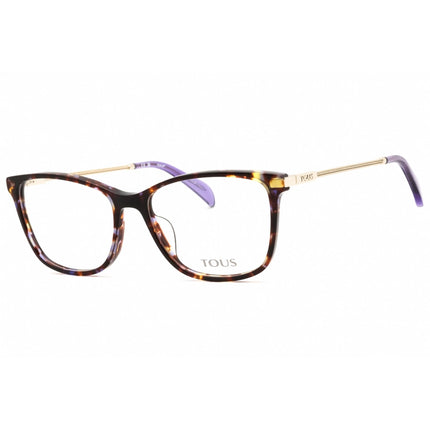 Tous Women's Eyeglasses - Shiny Havana Lilac/Violet Acetate Cat Eye | VTOB58S 0WTA ,