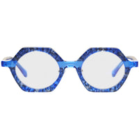 Eyebobs Women's Reading Glasses - Blue Pattern/Blue Crystal, +1.25 | 3385 PARADOX 59 ,