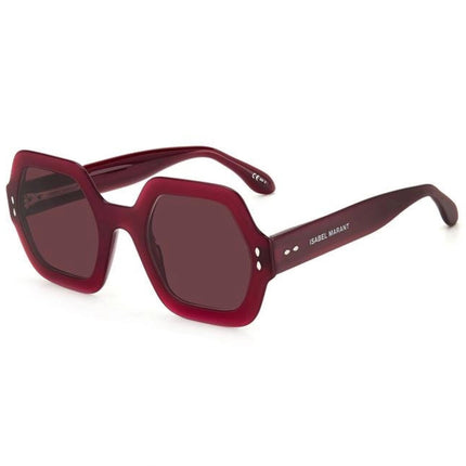 Isabel Marant Women's Sunglasses - Burgundy Acetate Geometric | IM 0004/N/S 0LHF/U1 ,