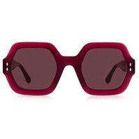 Isabel Marant Women's Sunglasses - Burgundy Acetate Geometric | IM 0004/N/S 0LHF/U1 ,