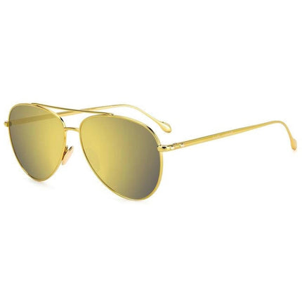 Isabel Marant Women's Sunglasses - Yellow Metal Aviator Full Rim | IM 0011/S 040G/CU ,