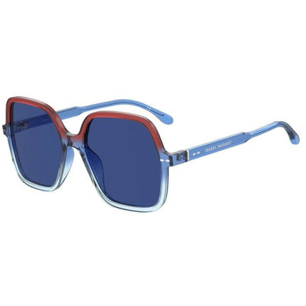 Isabel Marant Women's Sunglasses - Red Shaded Blue Square Frame | IM 0077/G/S 0K1G/KU ,