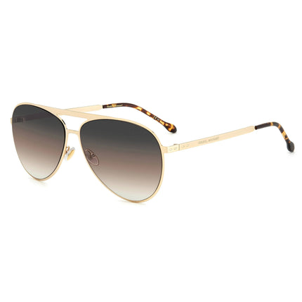 Isabel Marant Unisex Sunglasses - Gold Brown Metal Full Rim Frame | IM 0100/S 001Q PR ,
