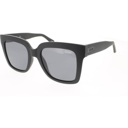 Quay Women's Sunglasses - Matte Black Square Full Rim Frame | ICY RX MTBLK/SMKRX ,