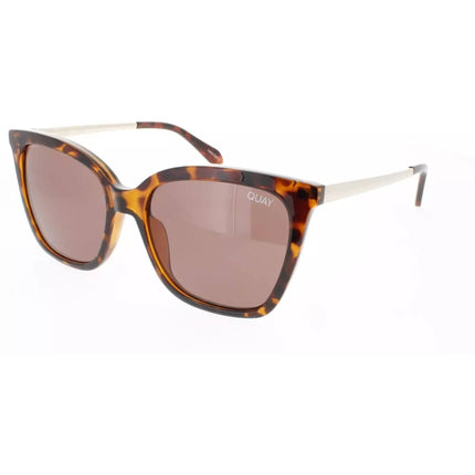 Quay Women's Sunglasses - Tortoise/Gold Cat Eye Frame | VIDEO ON RX TORT/BRNRX ,