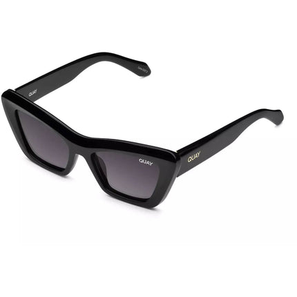 Quay Women's Sunglasses - Black Cat Eye Full Rim Frame | ON THE RADIO RX BLK/SMKRX ,