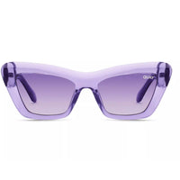 Quay Women's Sunglasses - Purple Plastic Cat Eye Frame | ON THE RADIO RX PURP/SMKRX ,