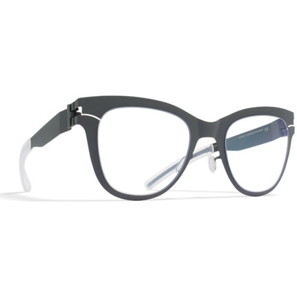 Mykita Unisex Eyeglasses - Basalt Metal Full Rim Square Frame | DECADES-LUELLA-BASALT ,