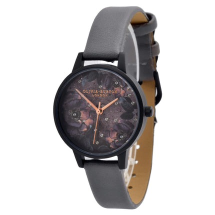 Olivia Burton Women's Watch - Celestial Purple Dial Grey Leather Strap | OB16AD50 ,