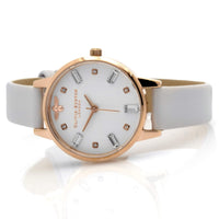 Olivia Burton Women's Watch - Bejewelled Bee White Dial Pink Strap | OB16EX141 ,